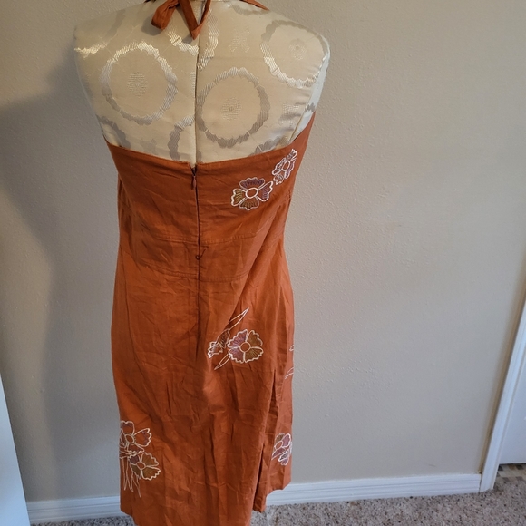Retro anthropologie Isabella bird halter dress 10 - Picture 3 of 5